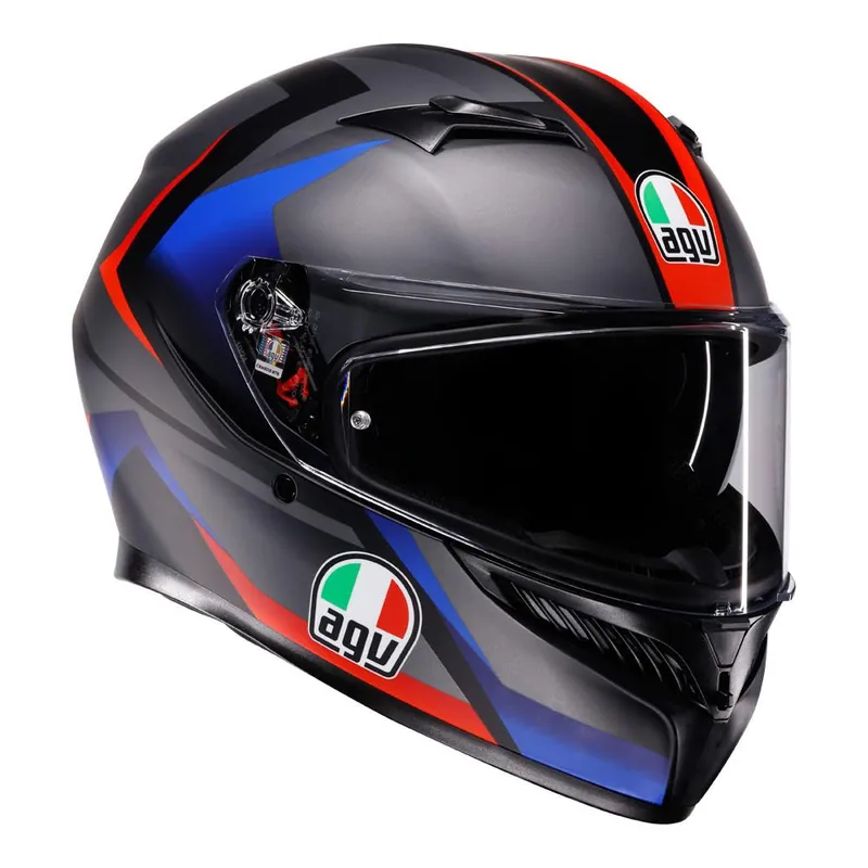 AGV K3 - STRIGA MATT BLACK/BLUE/RED Fresh Stock