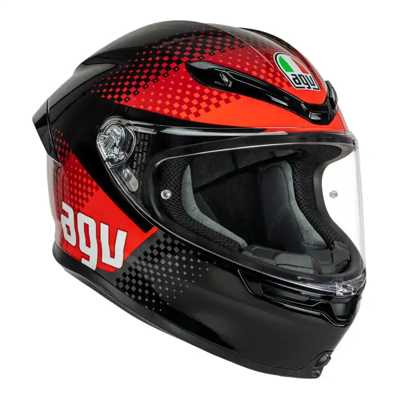AGV K6 S - FISION BLACK/RED Price Cut