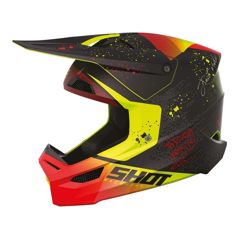 Shot Furious Kid Helmet Matrix Red Glossy Free Delivery
