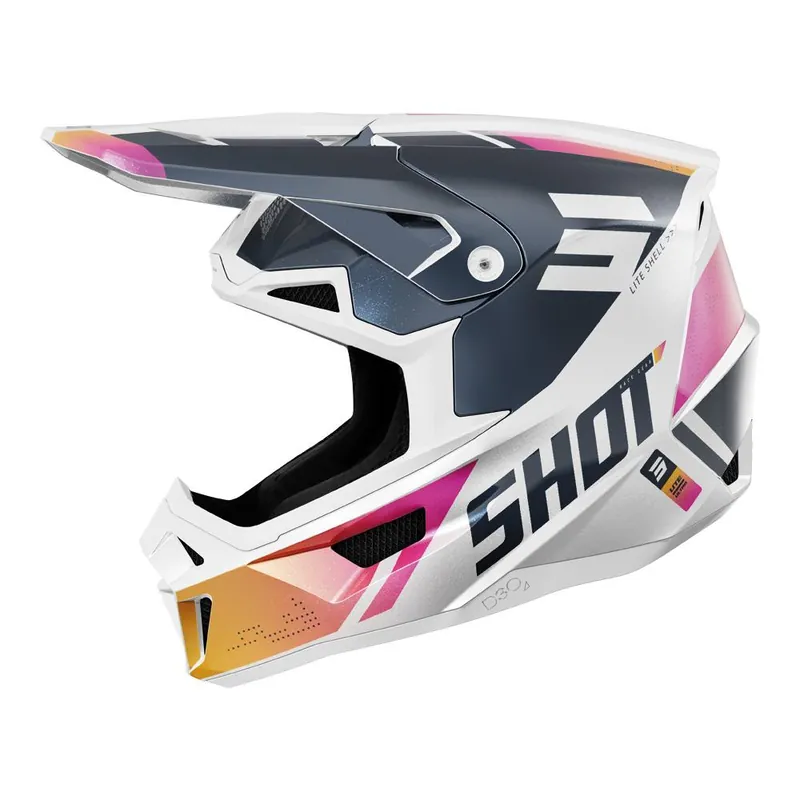 Shot Lite Ultra Helmet Orange/Pink Pearly Handmade