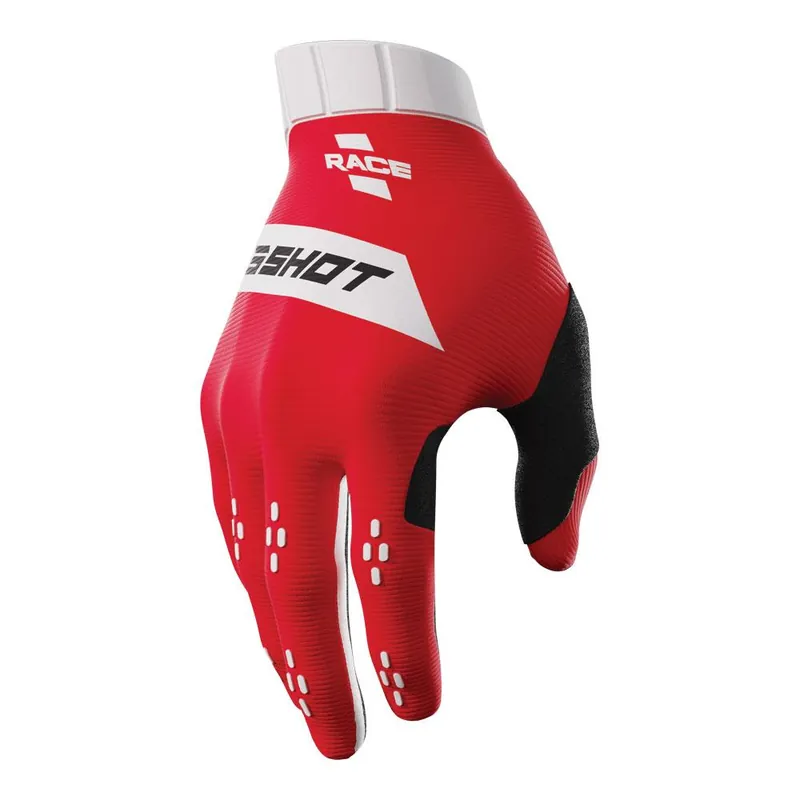 Shot Race Gloves Red Genuine