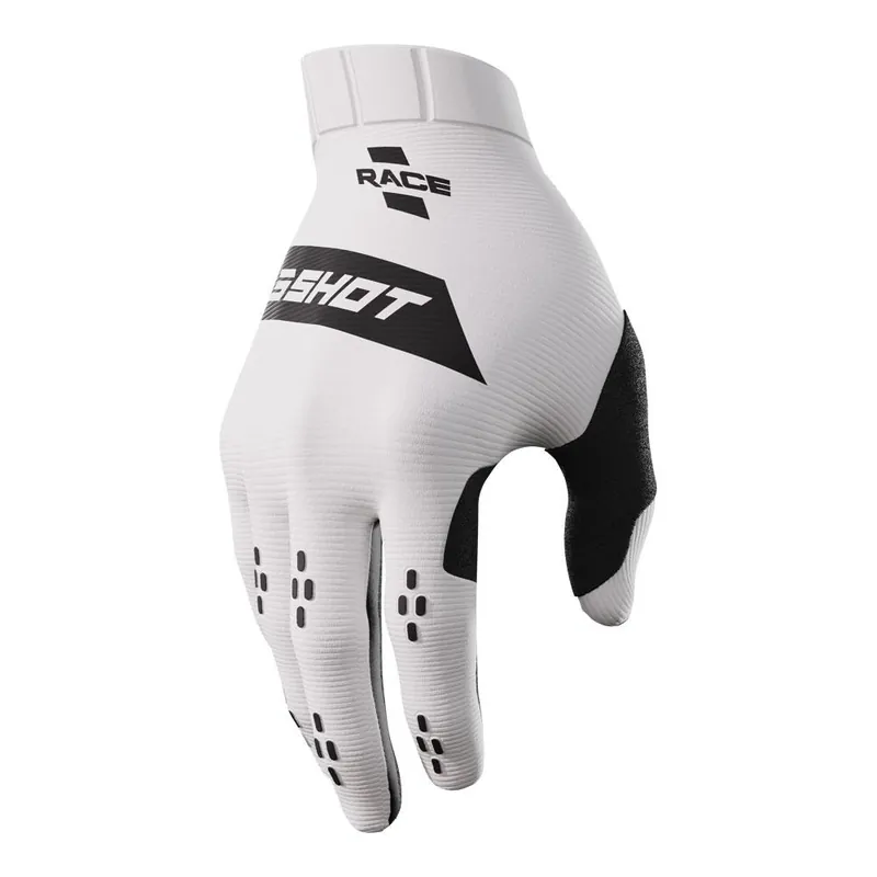 Shot Race Gloves White Reduced Price