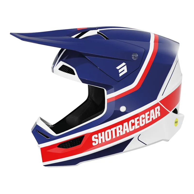 Bulk Order Shot Race Mythic Helmet Blue/Red Glossy