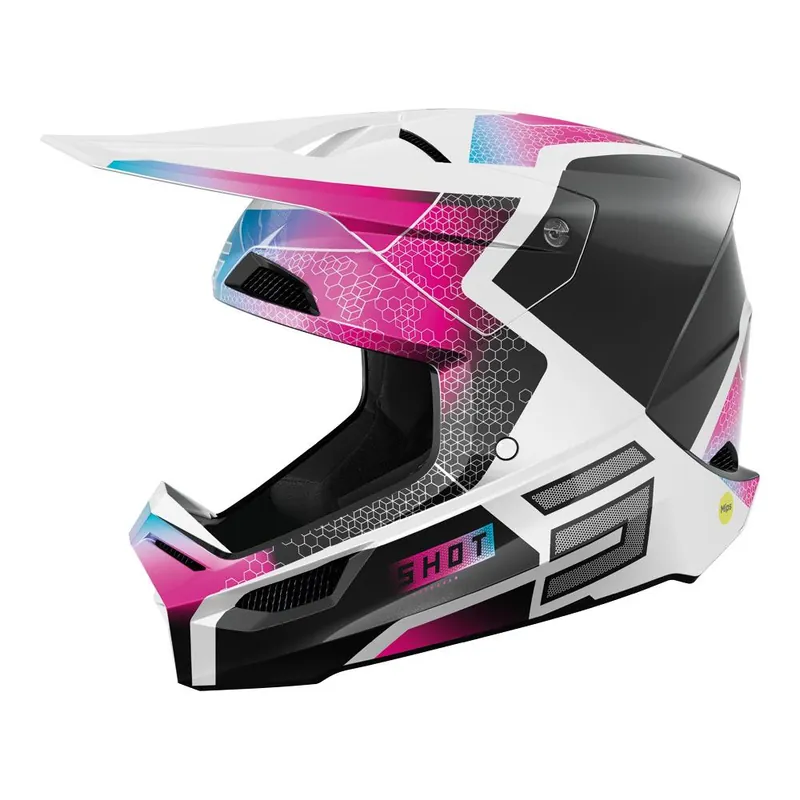 Limited Offer Shot Race Phaser Helmet Black/Blue/Pink Pearly