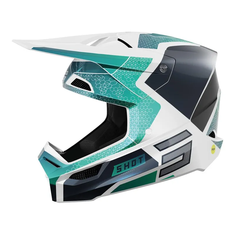 Shot Race Phaser Helmet Blue/Turquoise Pearly Crafted