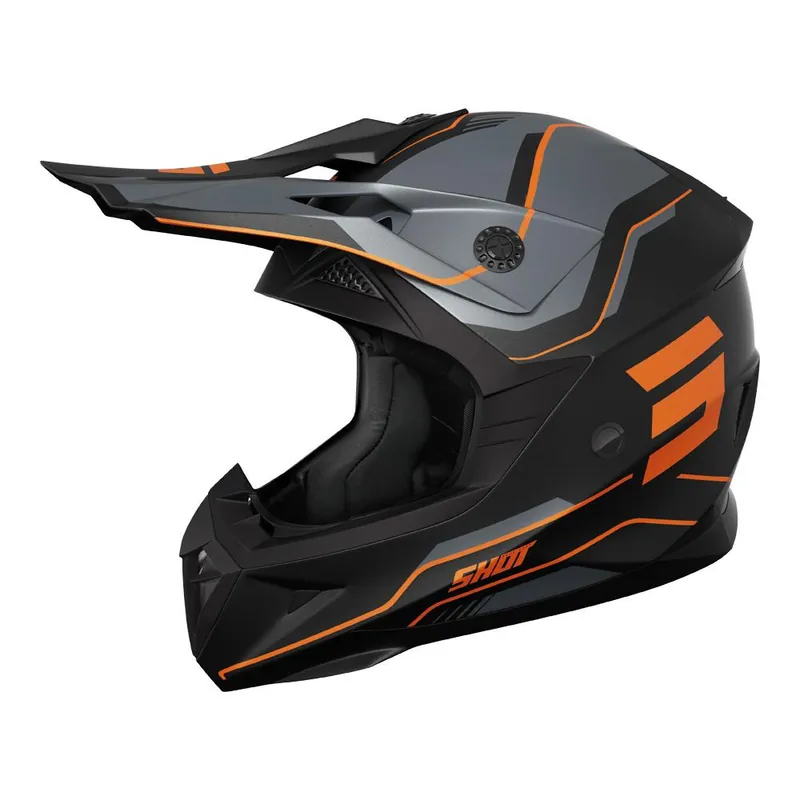 Shot Pulse Lines Helmet Black/Orange Matt Deal