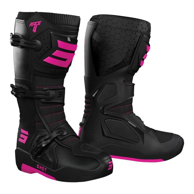 Best Price Shot Race 4 Boots Black/Pink