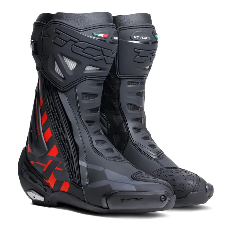 TCX RT-RACE BOOTS BLACK/RED Genuine