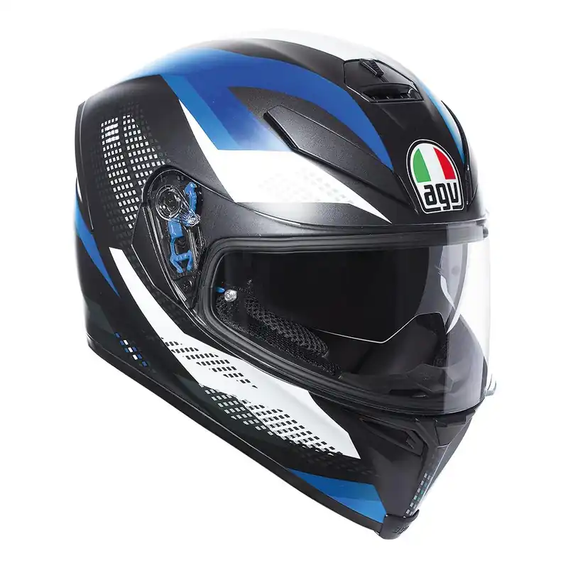 Last Chance AGV K5 S - MARBLE MATT BLACK/WHITE/BLUE S
