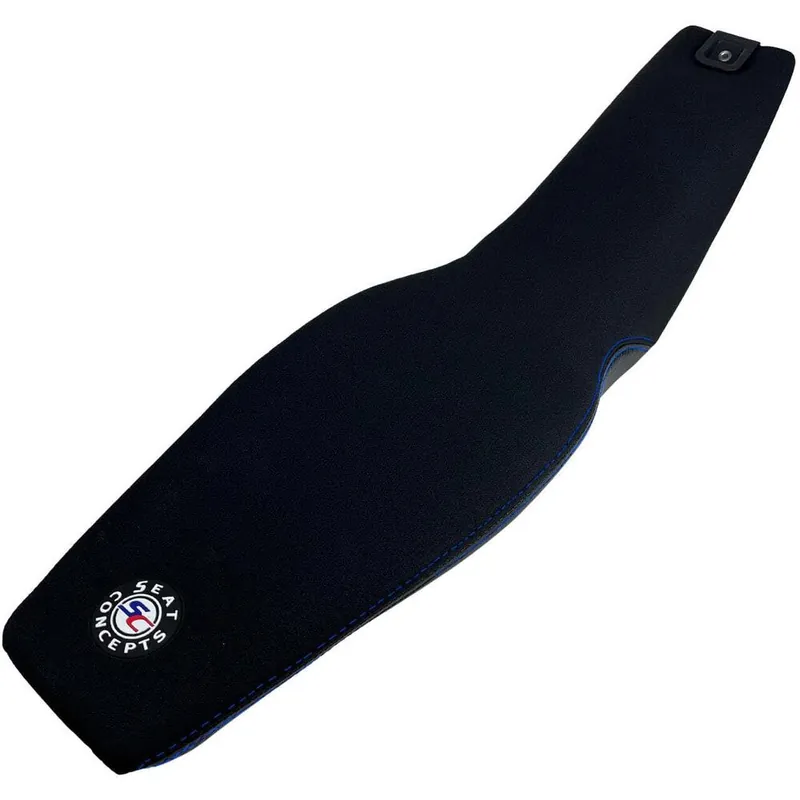 Seat Concepts Husqvarna TE/FE 24-26 Comfort XL Carbon Vinyl Sides/Black Gripper Top/Blue Stitching Complete Seat Bargain
