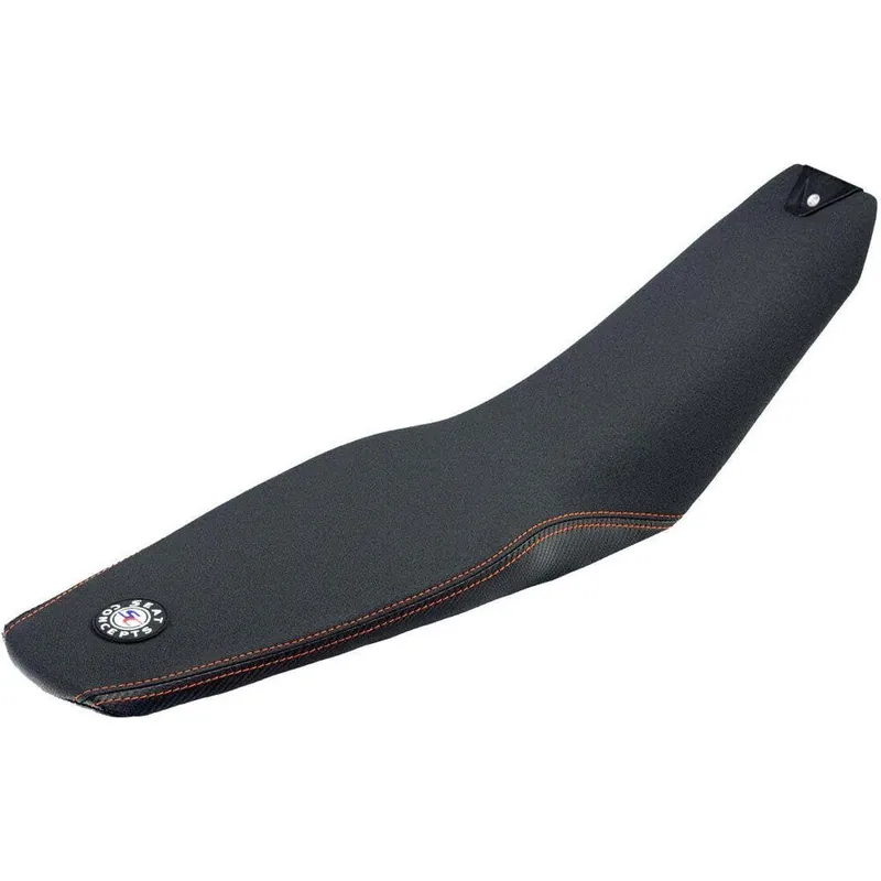 Seat Concepts KTM EXC/EXCF 24-26 Comfort Low Carbon Vinyl Sides/Black Gripper Top/Orange Stitching Complete Seat Direct From Factory