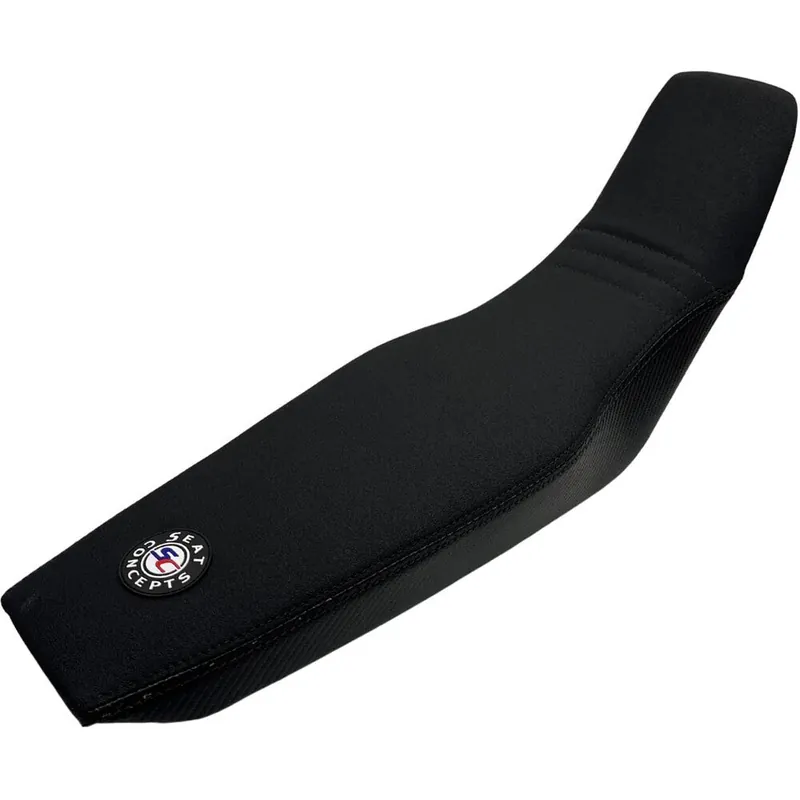 Low Price Seat Concepts Kawasaki KLX300R 23-25 Comfort Carbon Vinyl Sides/Black Semi-Grip Top/Black Stitching Seat Foam & Cover Kit